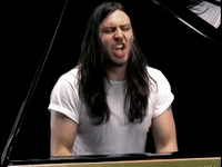 andrew w k piano GIF