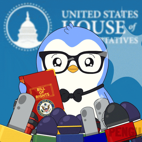 Speaking Bill Of Rights GIF by Pudgy Penguins