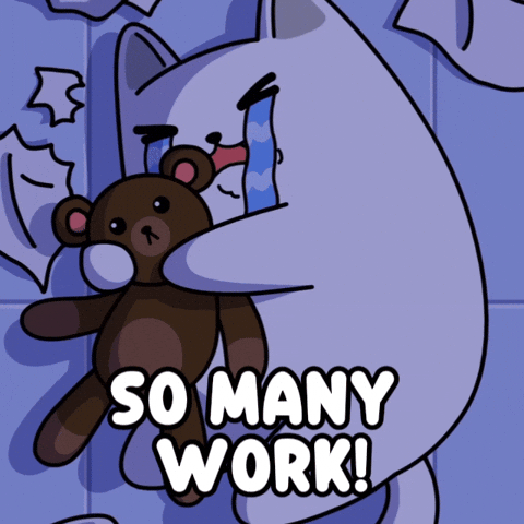 Teddy Bear Crying GIF by MESA My Emotional Support Animal