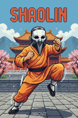 ABCNT fight ninja meditation focus GIF