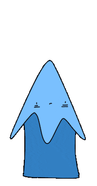 whitaswhit wow cartoon animals blue Sticker