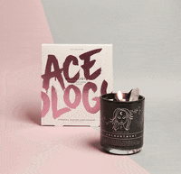 AceologyBeauty candle crystal facemask face mask GIF