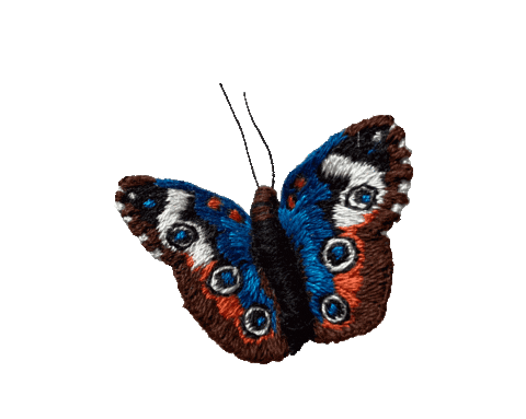 Butterfly Embroidery Sticker by bemmimosa