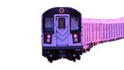 Nyc Train Sticker by New York University