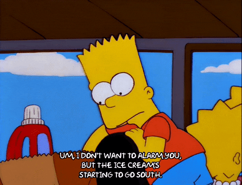 melting bart simpson GIF