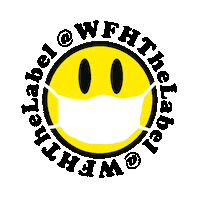 wfhthelabel smiley wfh smiley face wfh the label Sticker
