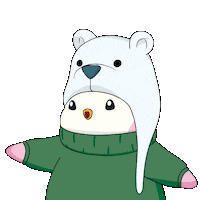 Excited Over There Sticker by Pudgy Penguins