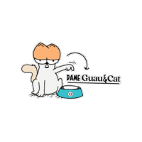 guau_cat gato perro barf nam Sticker