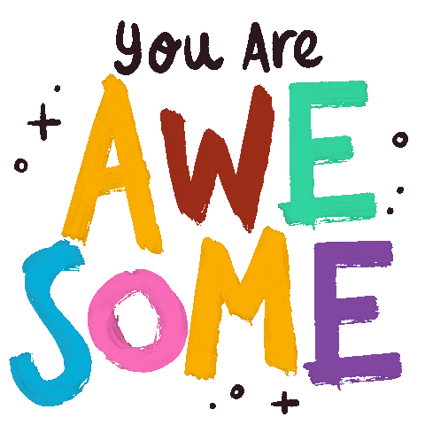 Husnaghniya giphyupload love yourself affirmation you are awesome Sticker