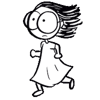 Girl Running Sticker by Crafted By Day