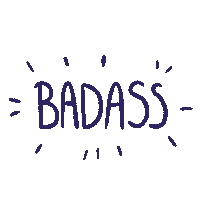 Typography Badass Sticker by agence.intrepide