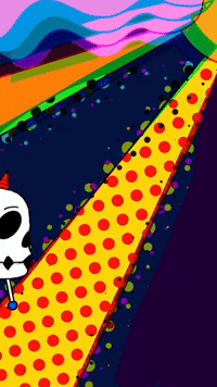 laimilijaz fun halloween spin skull GIF