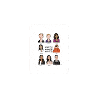 jvallezillustration girl power hillary clinton michelle obama nancy pelosi Sticker
