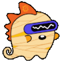 grafana halloween dinosaur mummy grot Sticker