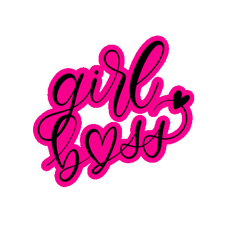 Valligraphy boss girlboss bossbabes valligraphy Sticker