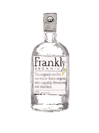 franklyorganicvodka drink organic vodka frankly Sticker