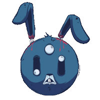 jeffwalls bunny rabbit zombie jeffwalls Sticker
