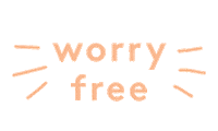 Worry Free Sticker by Wink Laser Studio