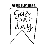Seize The Day Leather Bracelets Sticker by Flourish Leather Co