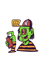 Spray Garffiti Sticker