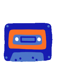 90S Orange Sticker by printplaylearn