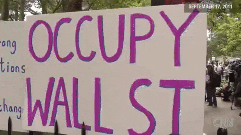 giphydvr protest tbt giphynewsarchives occupy wall street GIF