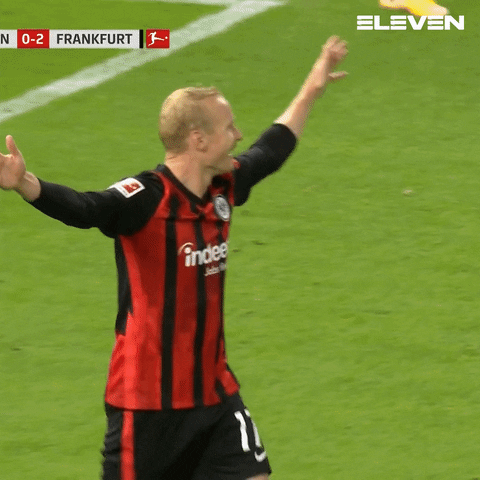 Happy Eintracht Frankfurt GIF by ElevenSportsBE