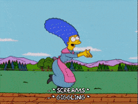 homer simpson running GIF