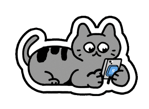 Bored Cat Scrolling Sticker by Sandisk