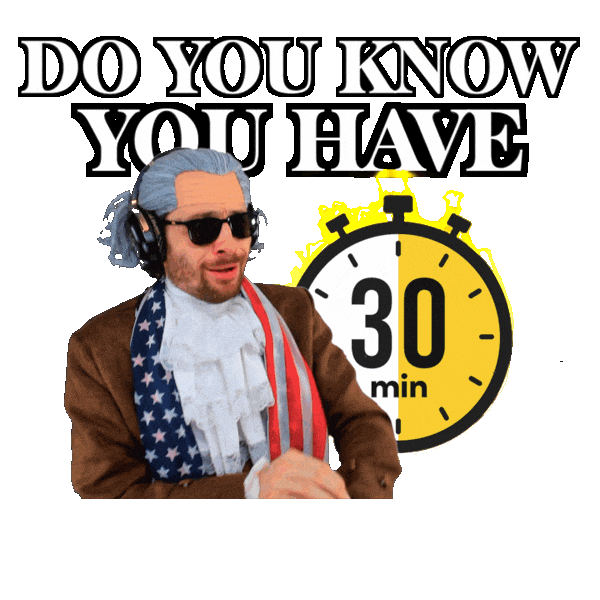 30 Minutes Times Running Out Sticker