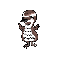 kingandrail guam koko king and rail koko bird Sticker