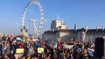 Bridges Blocked as Thousands Protest Climate Change in Central London