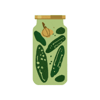 Canning Pickling Sticker by Mama Bees Flower Farm