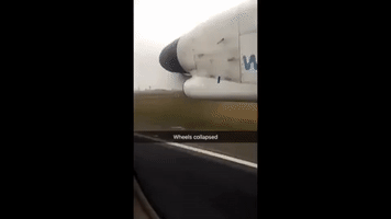 Crash Landing at Amsterdam Airport Captured on Video From Inside Plane