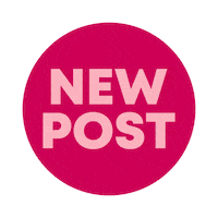 Pink New Post Sticker