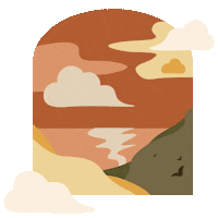 Chill Sky Sticker by Pete & Alia