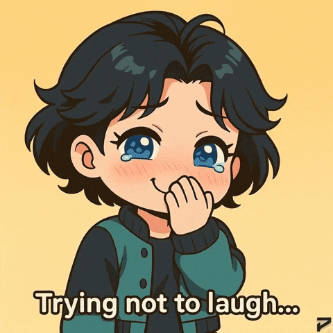 Hana Trying Not To Laugh GIF by Persona