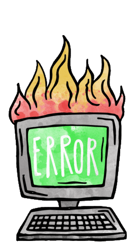 Fire Fail Sticker by SCRT WNDW