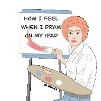 Bob Ross Art Sticker