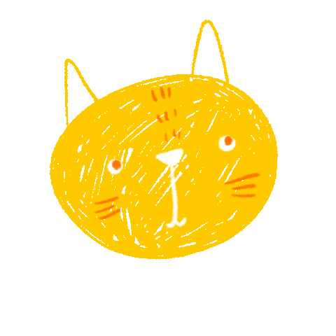 Cat Orange Sticker