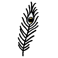 samaritaineparis peacock feather samaritaine samaritaineparis Sticker