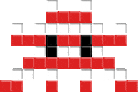 space invader Sticker