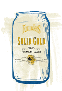 Solidgold Sticker by Founders Brewing Co.