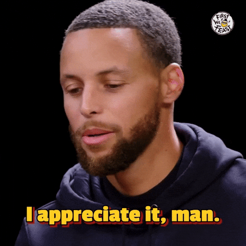 Stephen Curry Thank You GIF by First We Feast