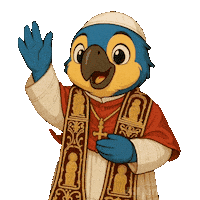 Papa Waving Sticker by Feraz NFT
