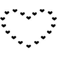 black heart hearts Sticker by BaubleBar