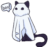 Black Cat Halloween Sticker by Maju  Castillo