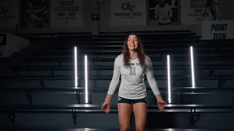 Georgia Tech Volleyball GIF by Georgia Tech Yellow Jackets