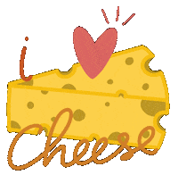reginaawang love food pink yellow Sticker
