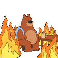 Coffee Chilling Sticker by My Neighbor Alice